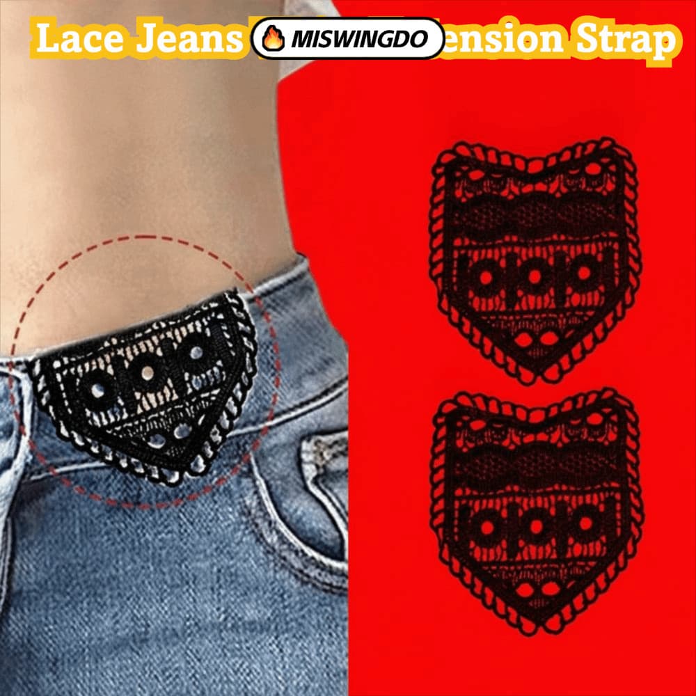 MISWINGDO 1/4 Unidades Expansores De Cintura , Expansor Jeans De Algodão De Ajuste , Acessórios De Vestuário De Renda Oc