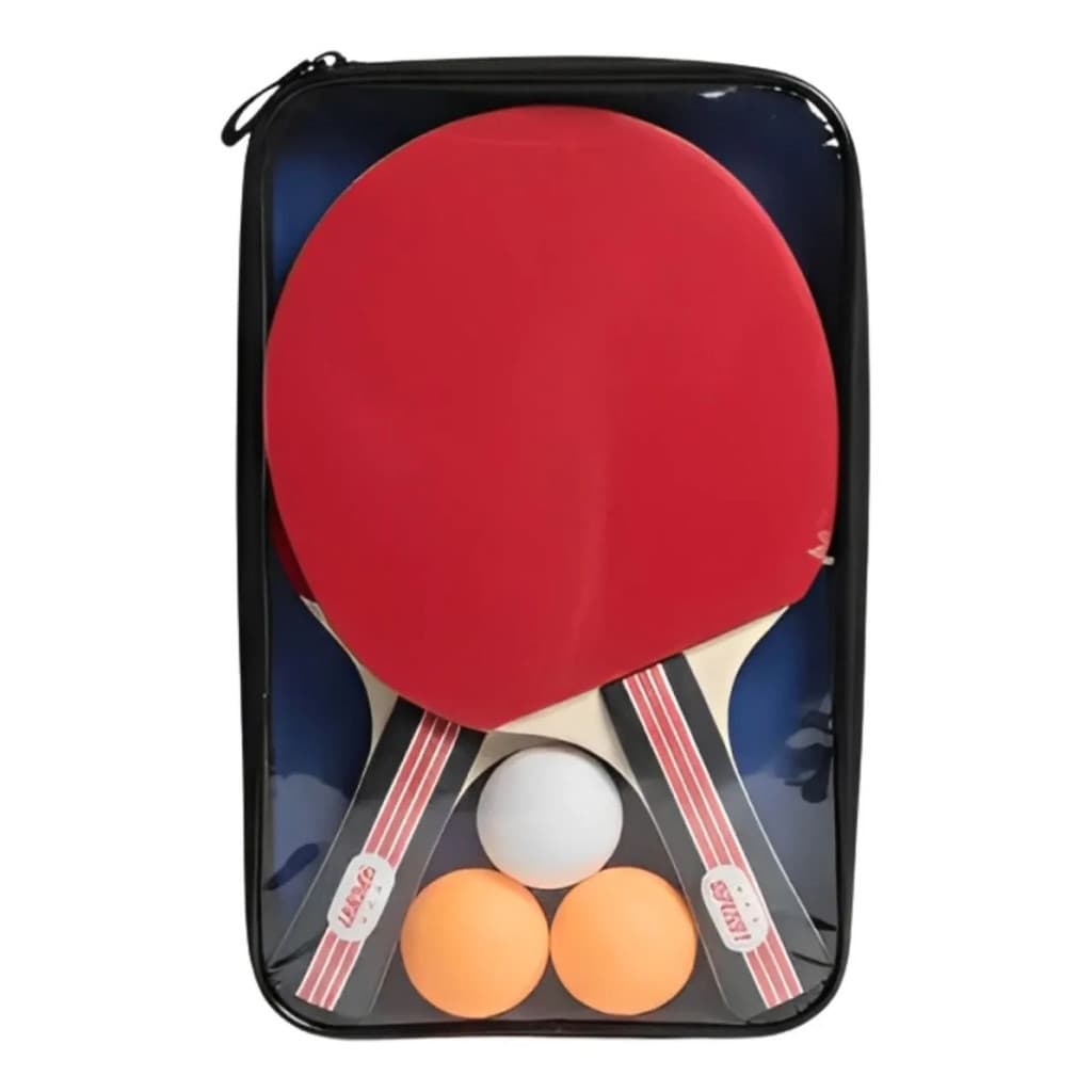 Kit Ping Pong Tênis Mesa 2 Raquetes E 3 Bolinhas E Bolsa