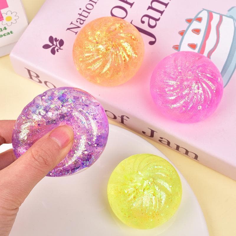 Brinquedo Colorido Do Aperto Bolinho Brilho-Squishy Sensorial Alívio Estresse