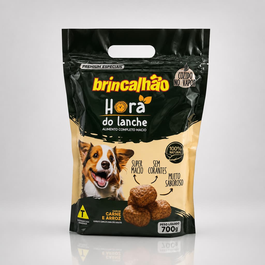 Ração Kit para Cachorro Natural Senior Brincalhão Macia Idosos Adulto + Snacks Flexíveis Funny