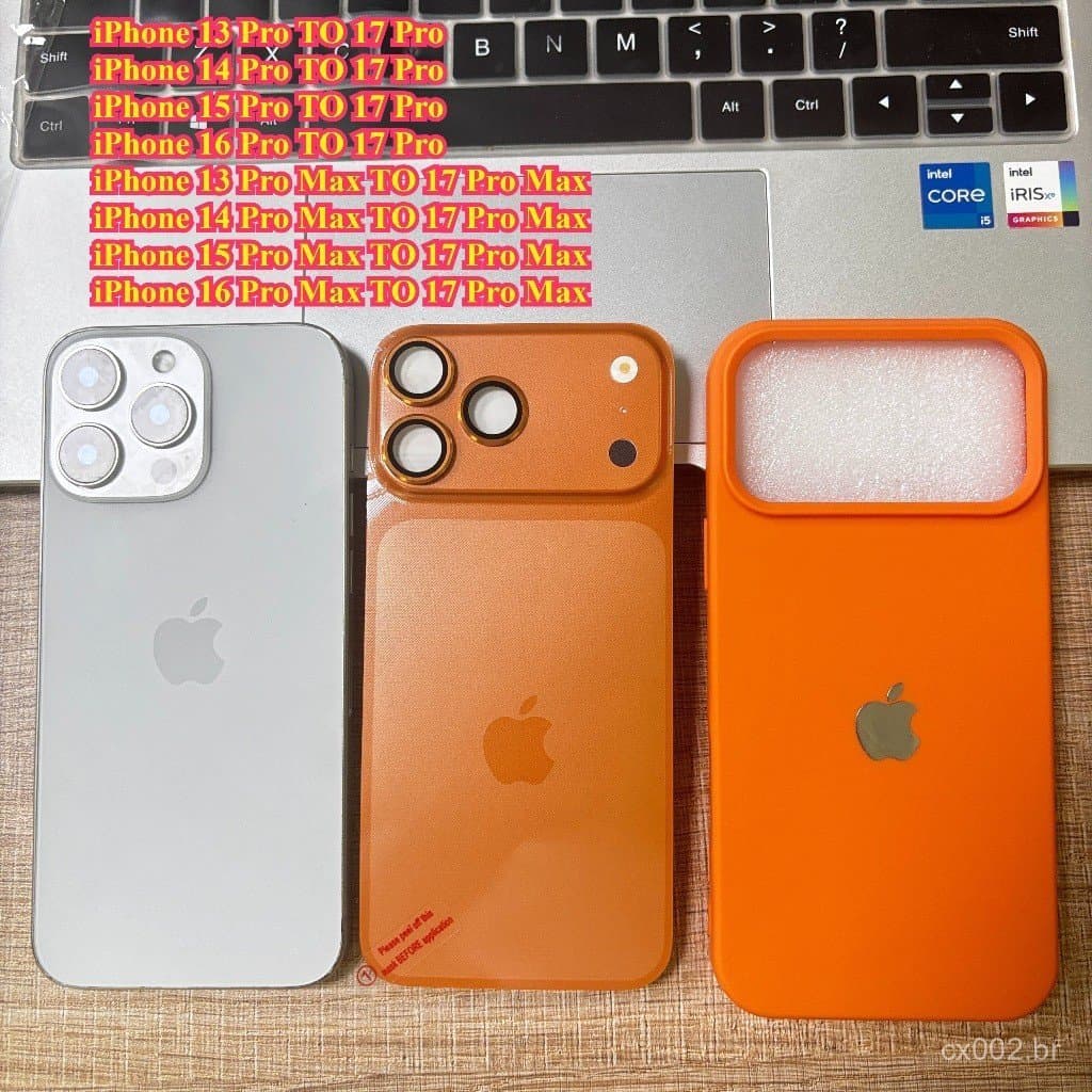 (Sem Flash) Para IPhone 16 15 14 13 Pro Max Lente Alterada Capa conjunto De Personalização 17Pro Max