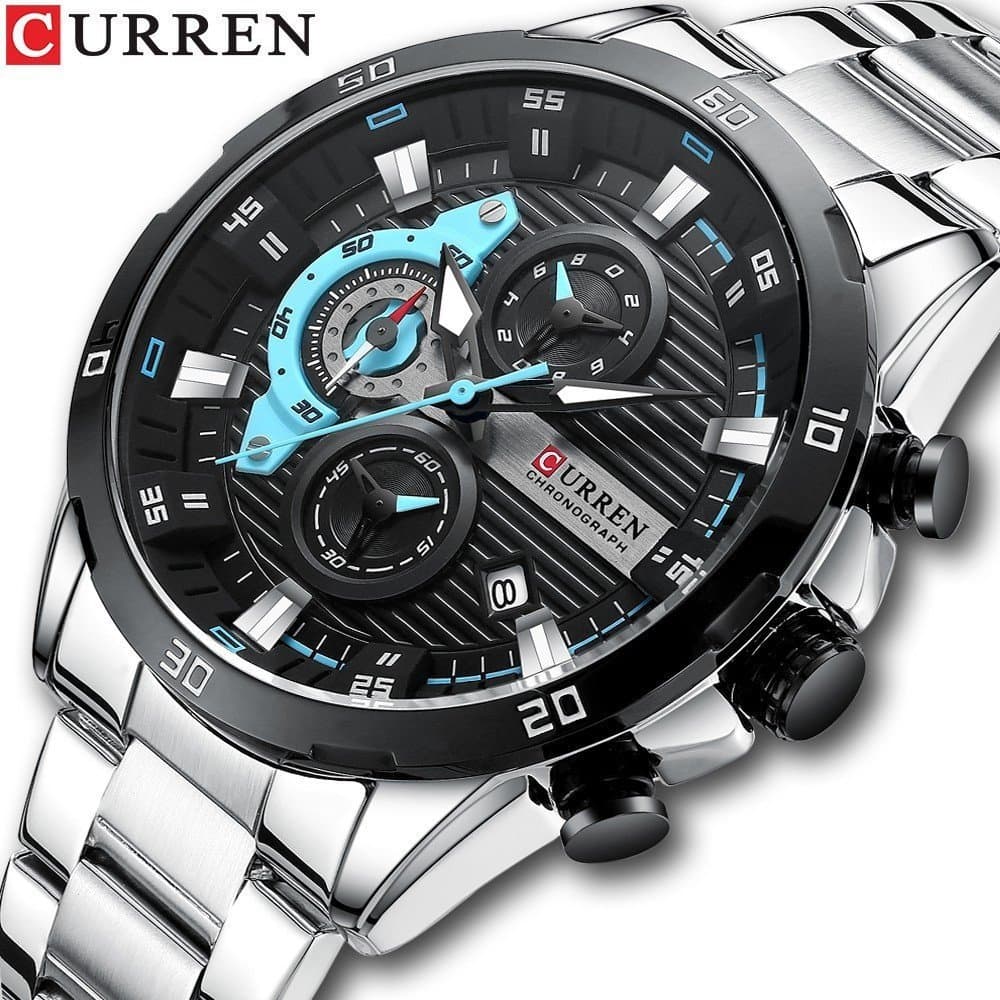 【Local do Brasil】CURREN Relógio De Pulso Masculino Luxuoso Original À Prova D'água Em Aço Inoxidável 8402 8361 8475