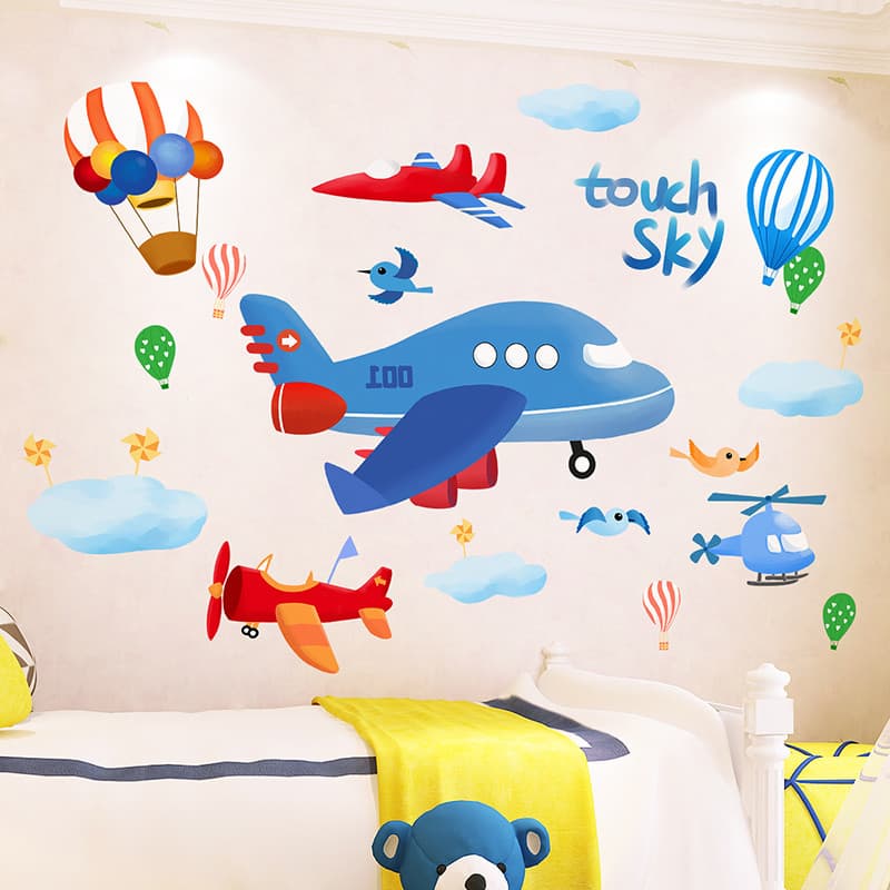 Desenhos animados dos desenhos animados quarto das crianças menino bebê decoração do quarto do bebê adesivos de parede c