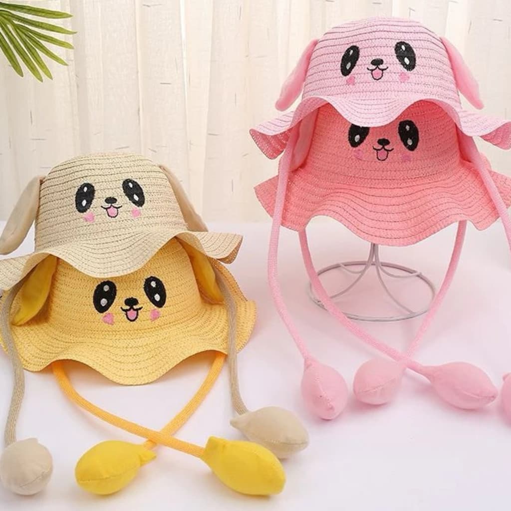 Chapéu de Praia Com Orelhinhas – Leve, Dobrável e Ideal Para Passeios ao Ar Livre