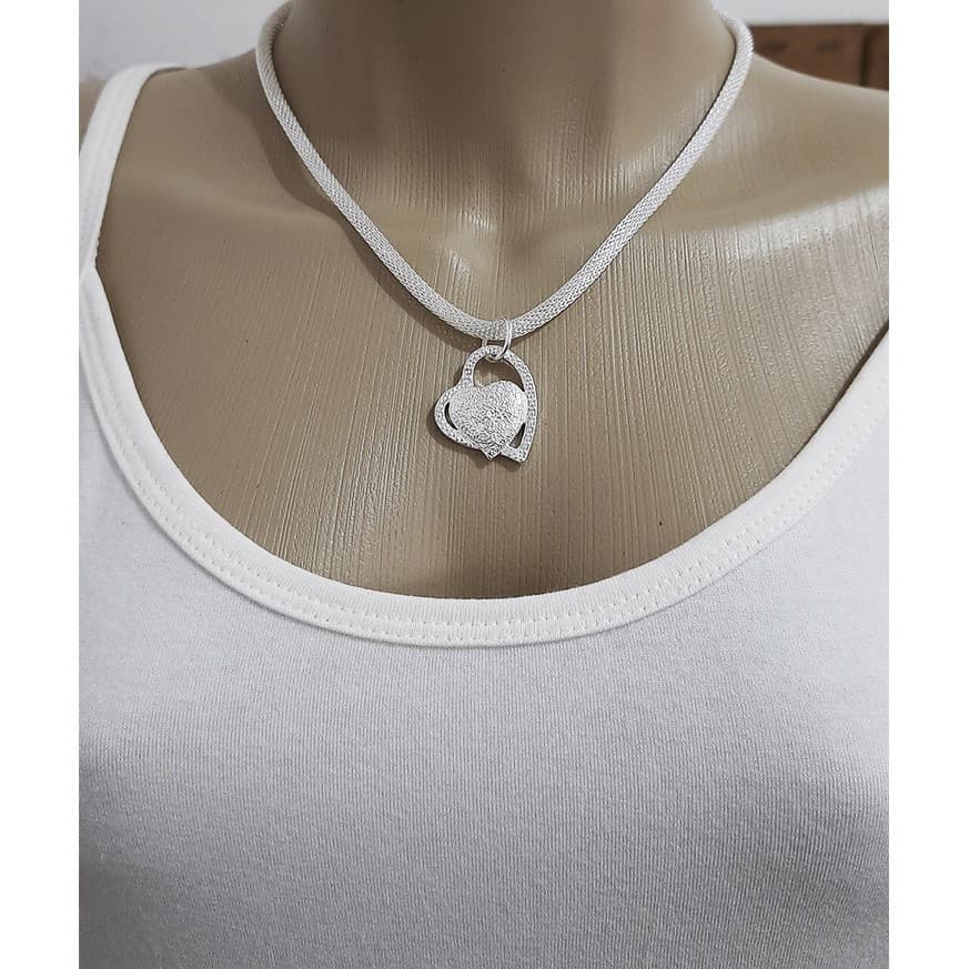 Colar Feminino Prata Delicado Charme Elegância