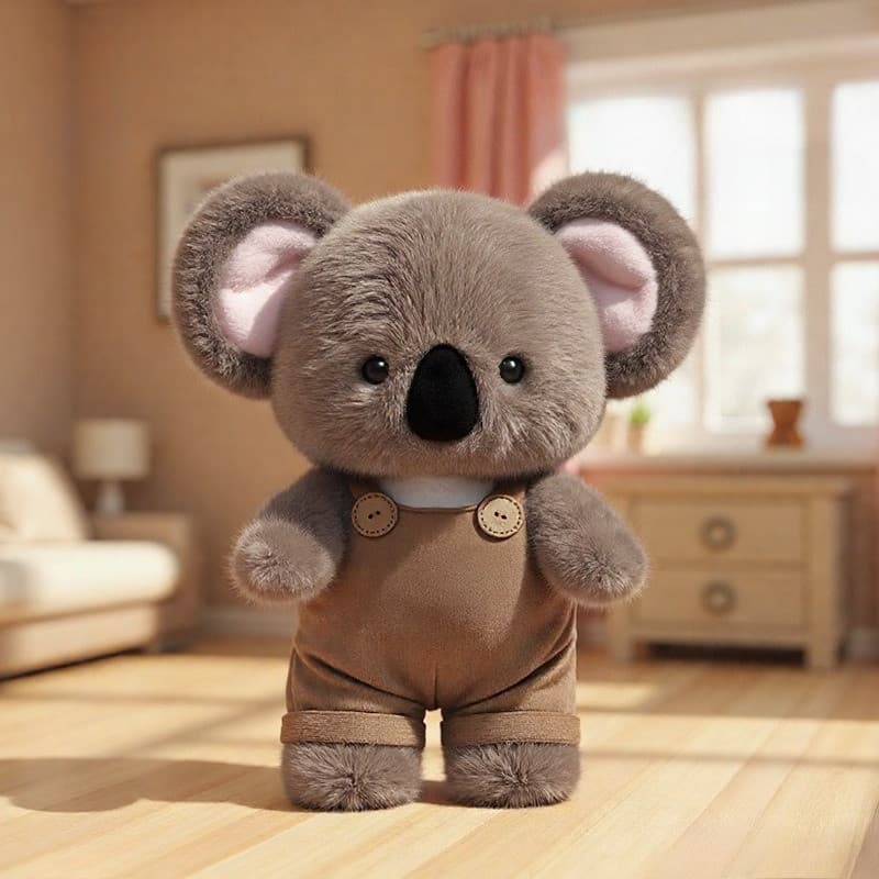 Brinquedo De Pelúcia Coala Fofo Com Macacão , Boneca Macia Para Dormir , Presente Crianças E Bebês