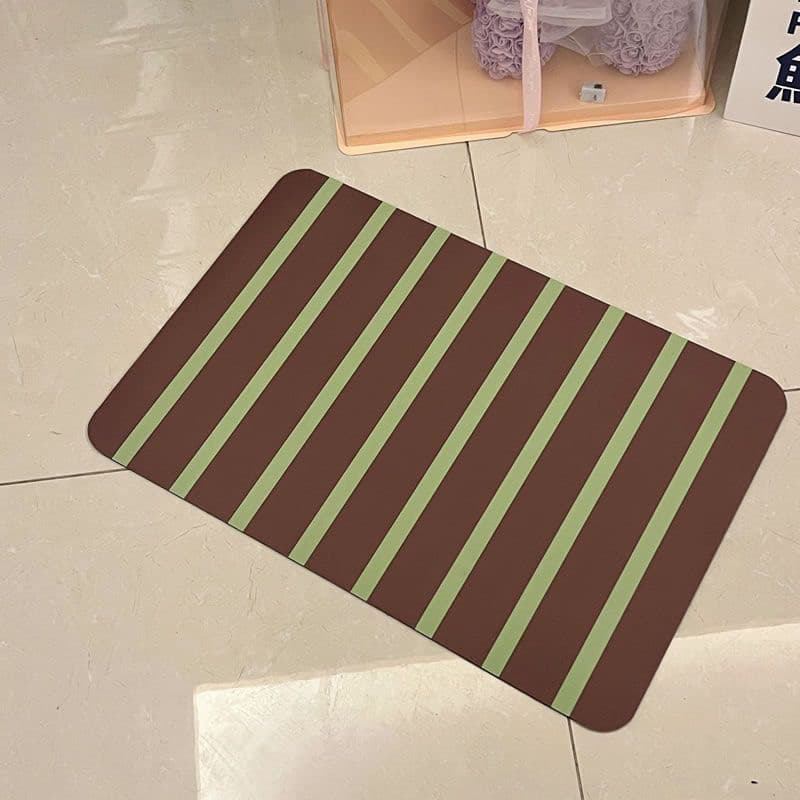 Ins simples criativo diatomáceas lama tapete porta lateral resistente à sujeira banheiro absorvente de água de secagem r