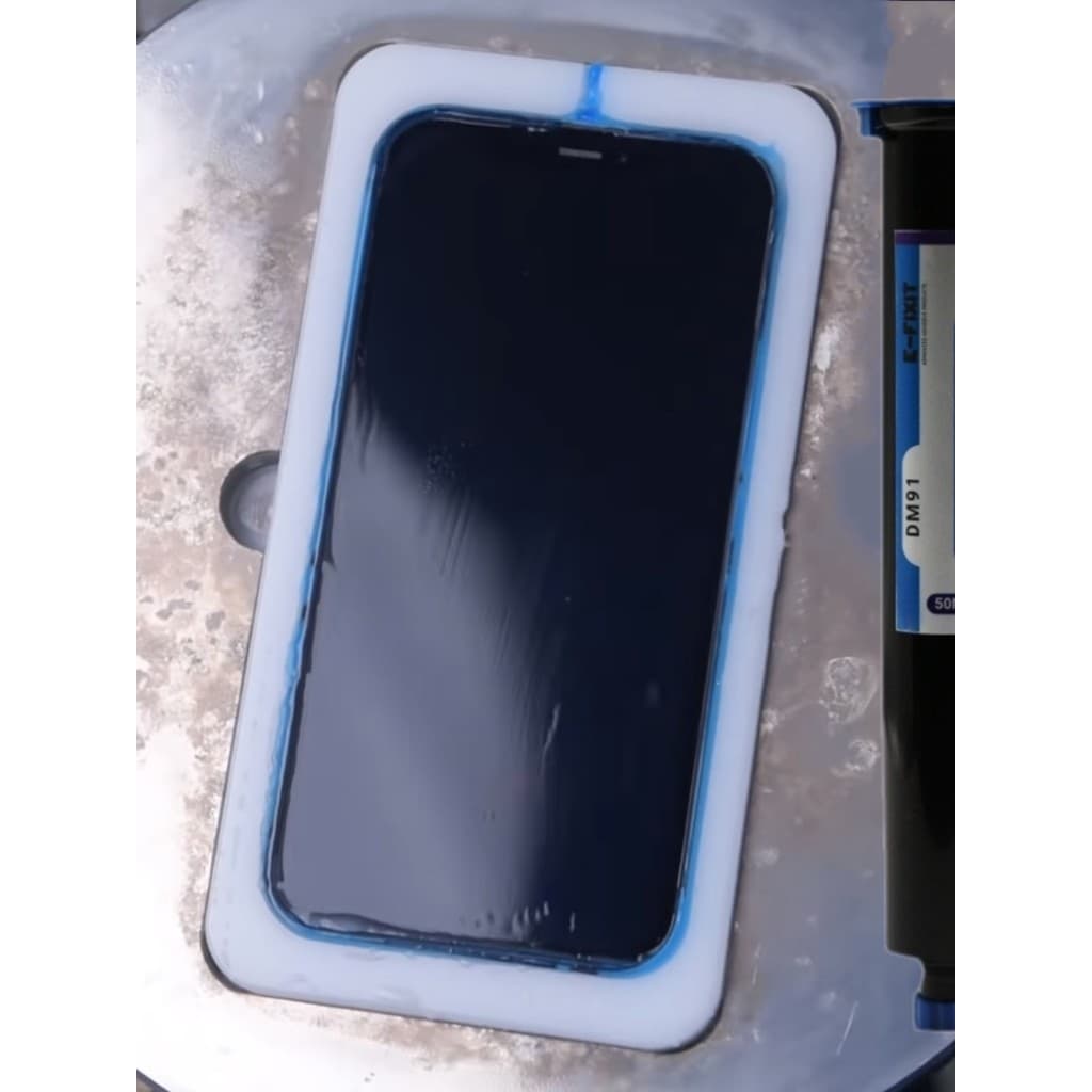 DM91 polimento de tela de celular uv cola à prova d'água vedação cola azul 9503 cura ultravioleta cola macia destacável
