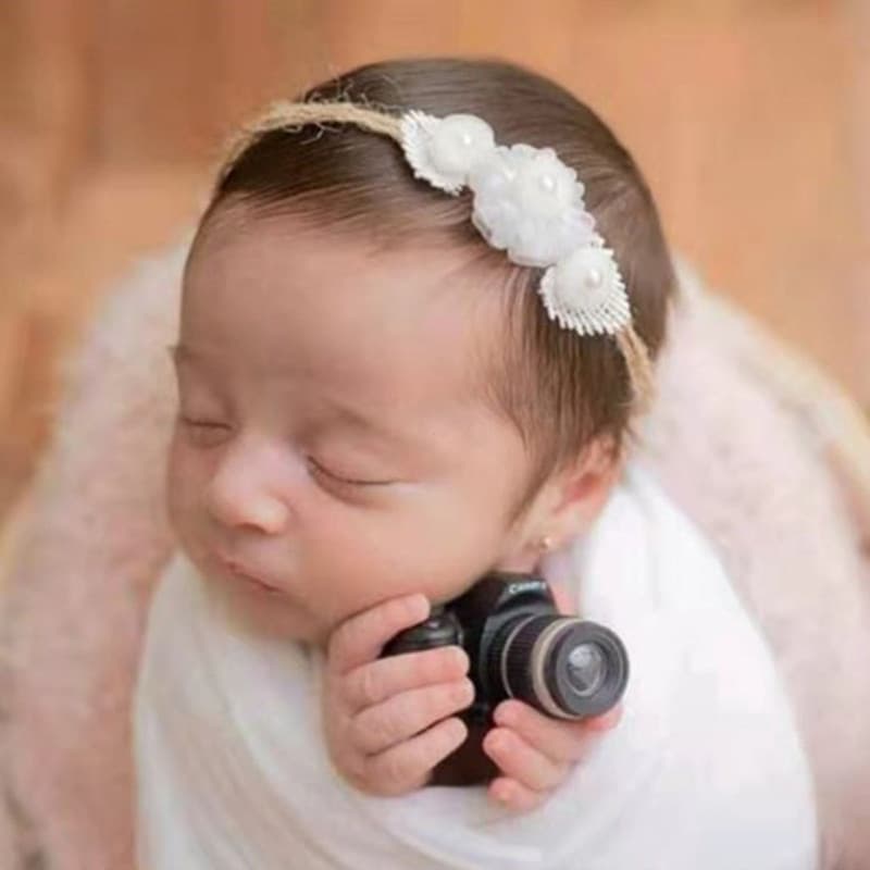 hi Retro Câmera Em Miniatura Mini Brinquedo Bebê Foto Fundo Crianças Decoração Recém-Nascido Fotografia Adereços