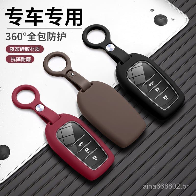 Capa de silicone para chave Toyota para Camry, Avalon, Corolla, RAV4, Rongfang, Highlander, Frontlander, Weilan, 8S6Y