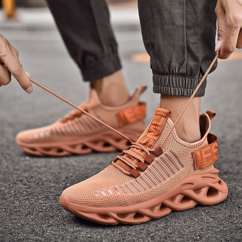 Nova Moda Masculina Tênis De Corrida Antiderrapante Sapatos Fluorescentes