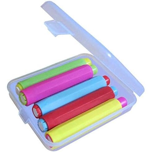 5x Suporte para Giz Lunies com Estojo Rígido de Armazenamento - Conjunto de Clipes Ajustáveis para Quadro Negro para Pro