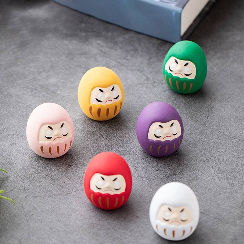 Bsbl Japonês Cerâmica Daruma Boneca Artesanato Luy Charme Fortuna Ornamento Paisagem Decoração Para Casa Acessórios Em M