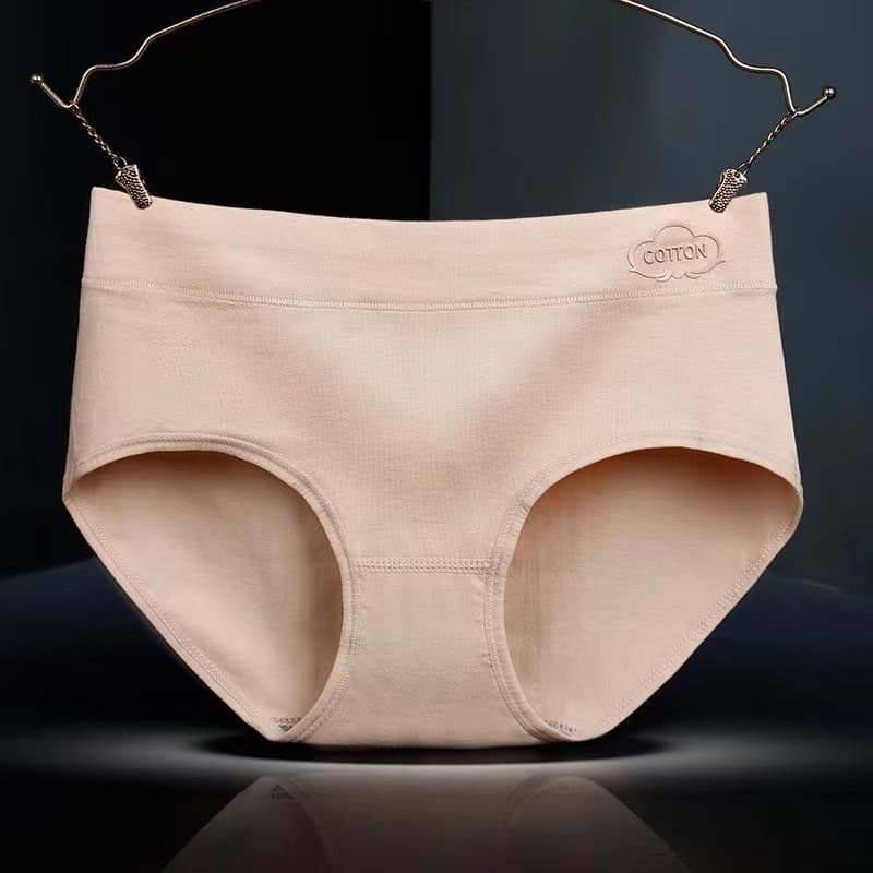 Roupa interior feminina puro algodão grafeno antibacteriano cintura média tamanho grande cuecas confortáveis
