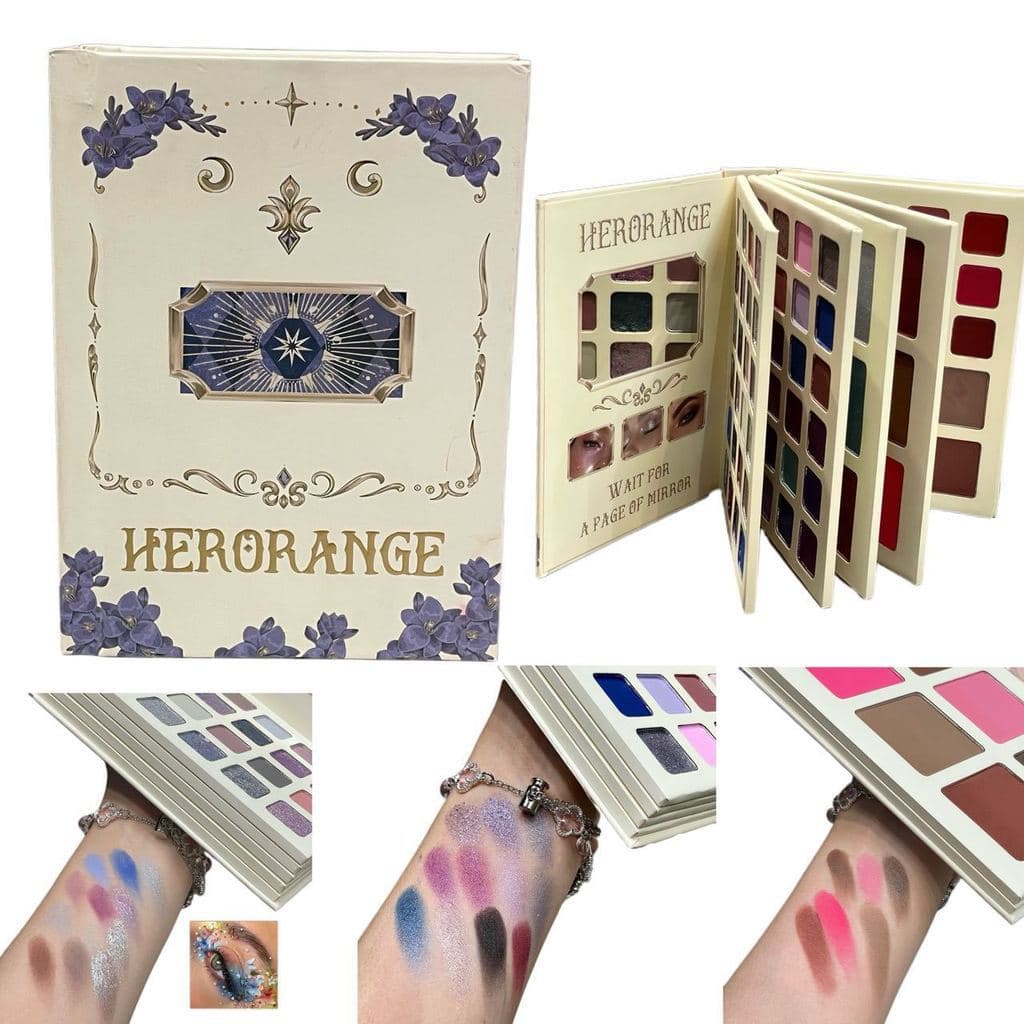 Livro sombra 78 cores perolado fosco alto brilho contorno Blush lábio geléia Multi-função integrado paleta abrangente cr
