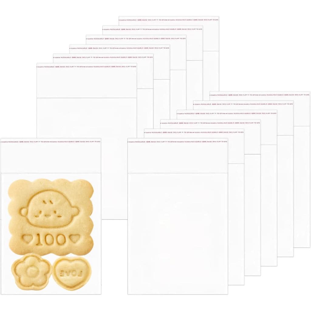 Sacos Autoadesivos 4x5 300 peças Sacos Selantes Reutilizáveis Pequenos Sacos Transparentes de Celofane para Doces, Joias