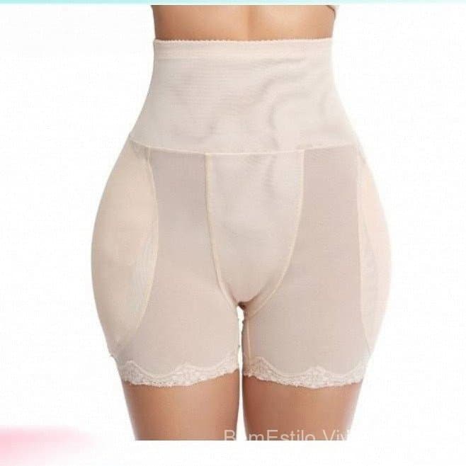 Roupa Íntima De Renda Preenche As Nádegas E Abdômen Para Modelar.o design De Cintura Alta Aumenta A Protrusão Entre