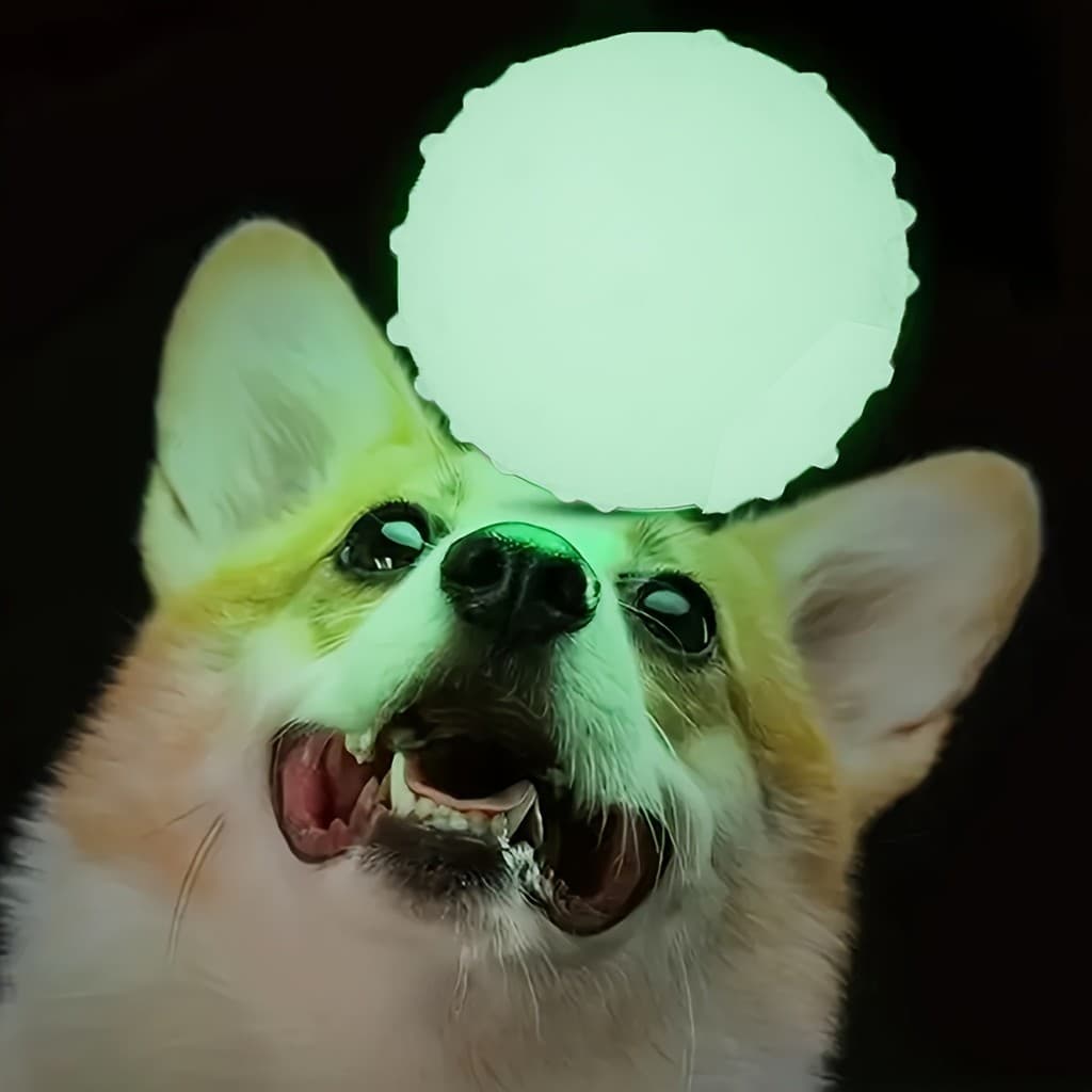 Suprimentos para animais de estimação brinquedos para cães bola sólida TPR bola saltitante de borracha luminosa resisten