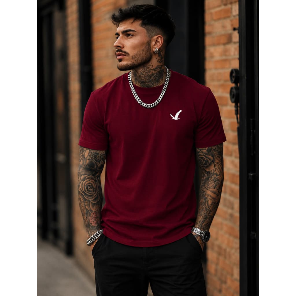 Camiseta Masculina de Aguia Camisa 100% Algodao tendencia basica