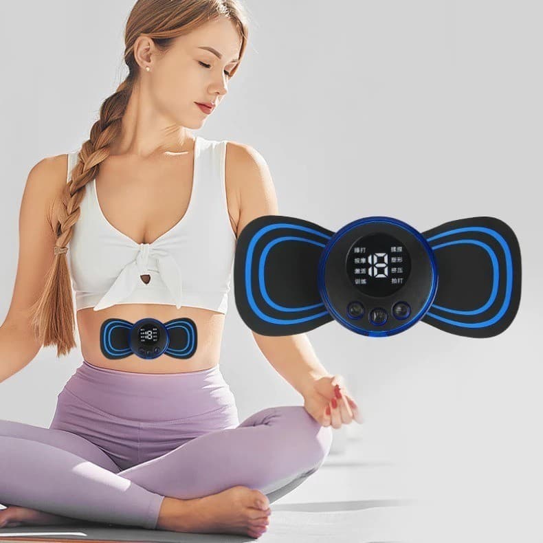 Portátil Massageador Corpo 8 Tipos de Massagem USB Estimulador Muscular Elétrico