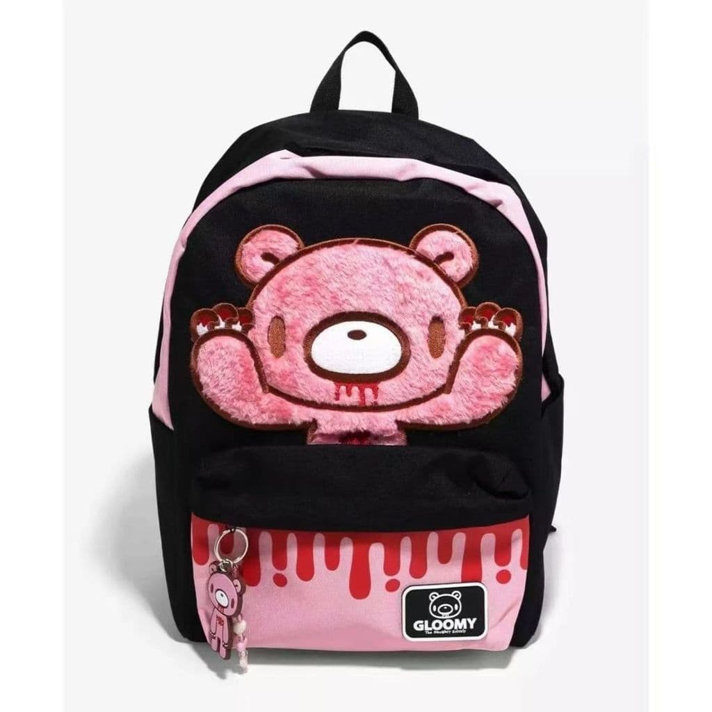 Mochila Urso Violento Escuro, Mochila de Pelúcia de Desenho Animado Fofa de Grande Capacidade para Estudantes