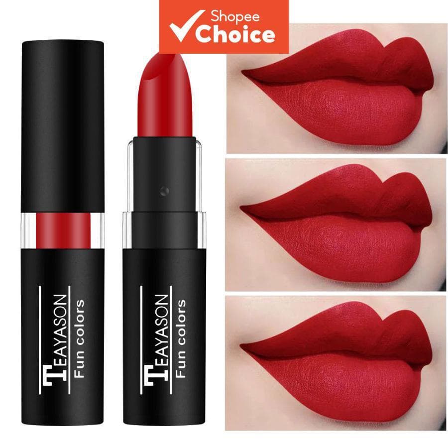 Batom TEAYASON Red Velvet : De Longa Duração , Hidratante , À Prova De Transferência , Escolha De Maquiagem Vermelha Ous
