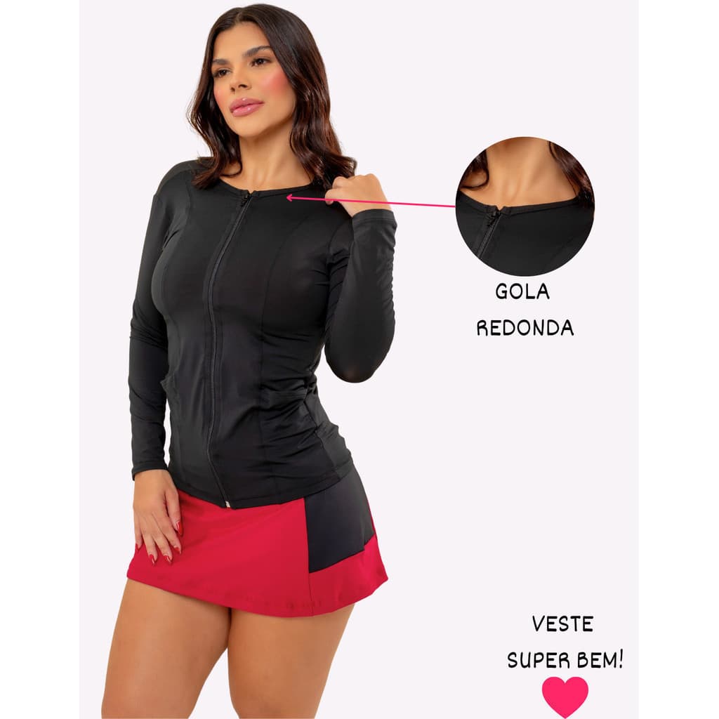 Jaqueta Fitness Feminina Poliamida para Treino Pala Modas Fitness