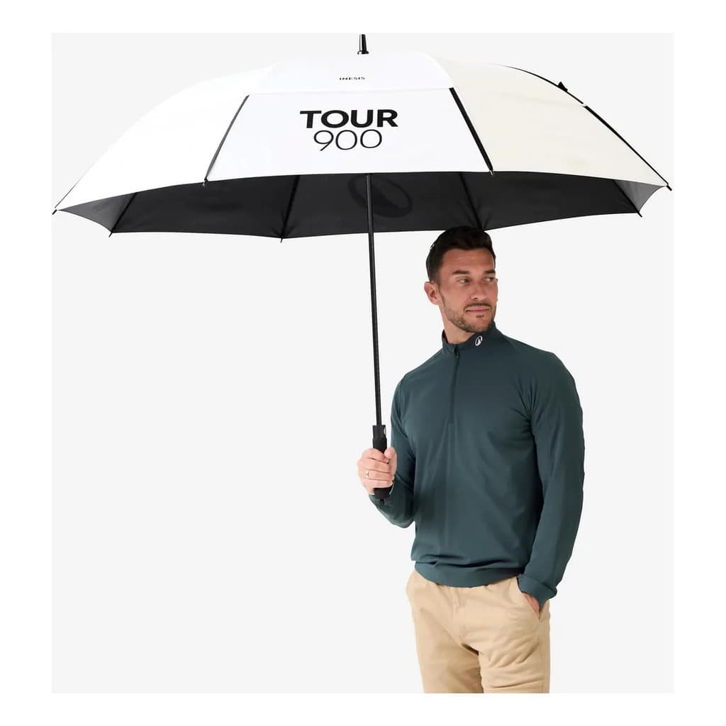 Guarda-chuva 170 Cm Inesis Tour 900 Upf 50+ Uvb Uva Preto E Branco