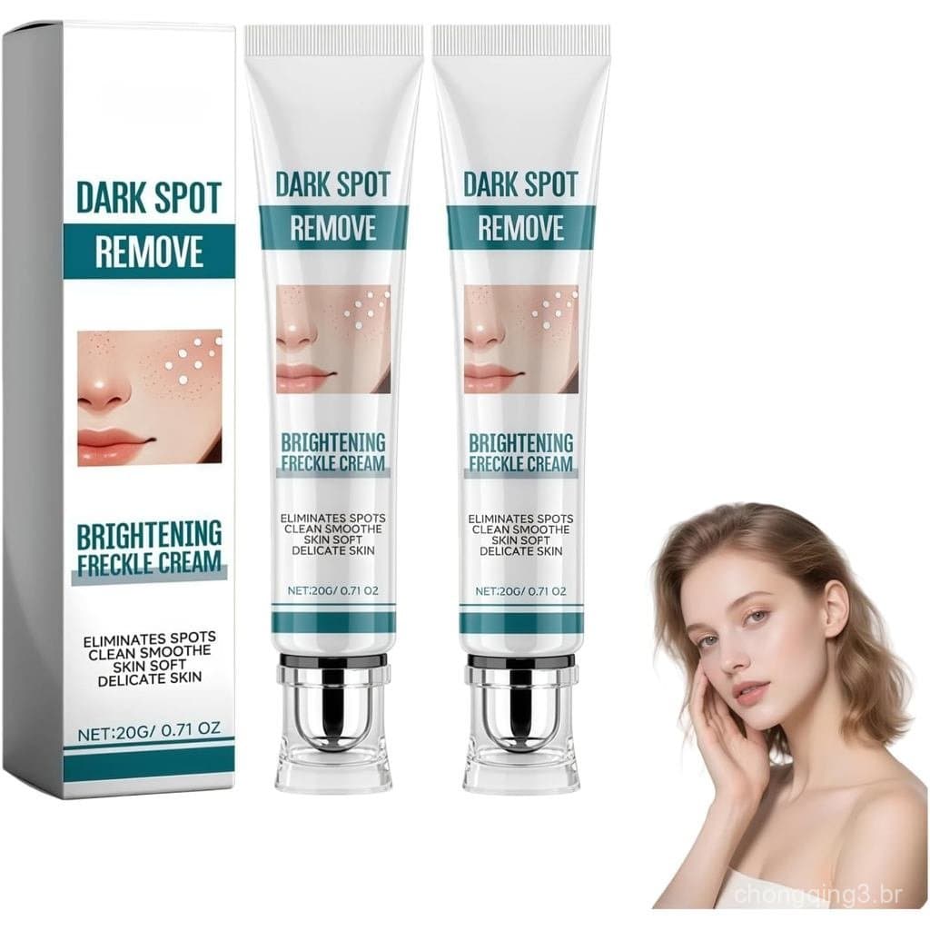 Creme Clareador para Sardas no Rosto - Tratamento Corretor de Manchas Escuras com Vitamina C, Atenua Manchas da Idade e