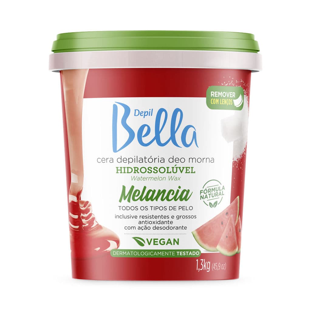 Cera Quente Depilatória Hidrossolúvel Melancia Depil Bella