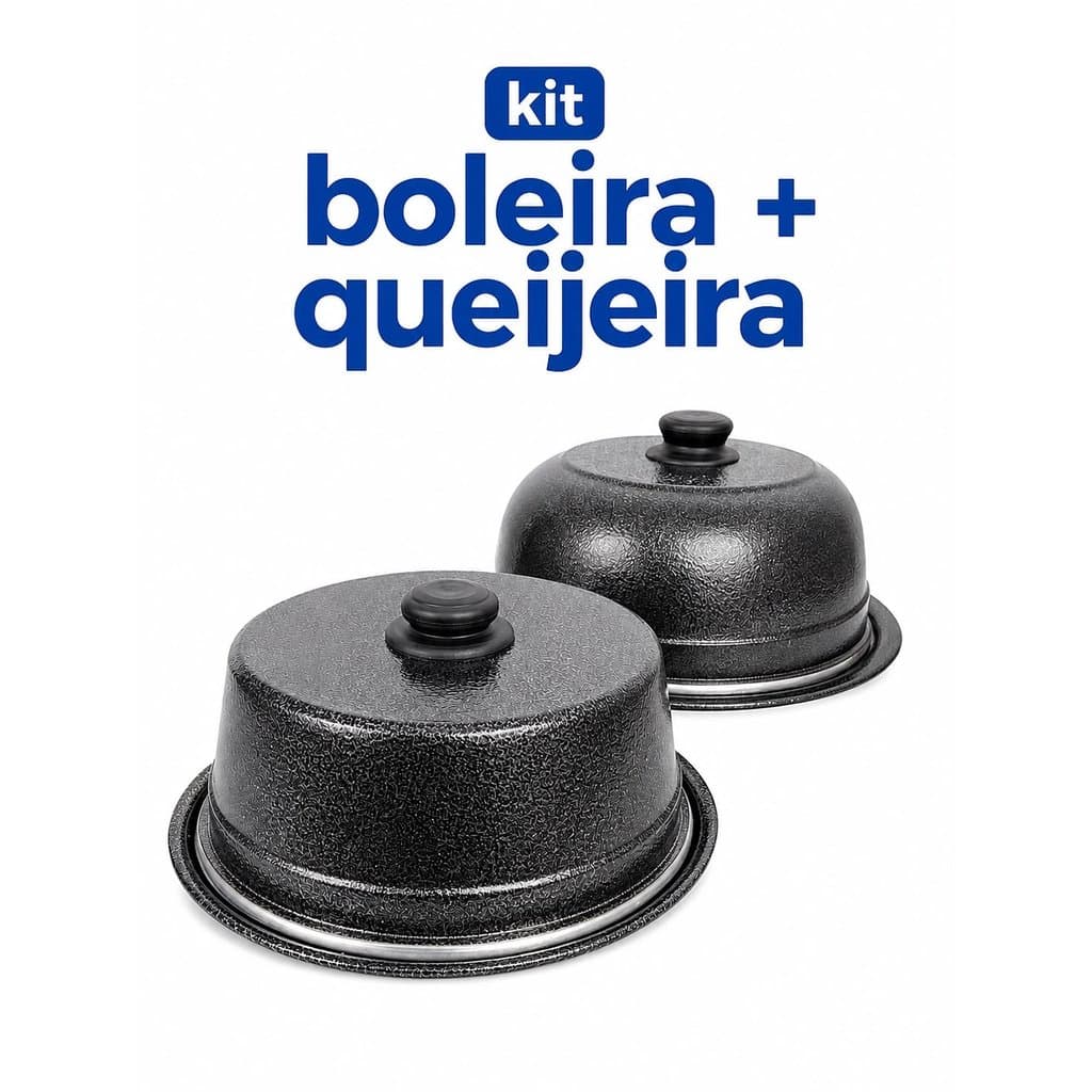 Kit Império Queijeira + Boleira Color de Alumínio Fênix