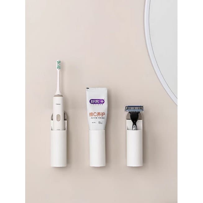 Ventosa rack de escova de dentes fixado na parede do banheiro escova de dentes elétrica cabide simples perfurado rack de