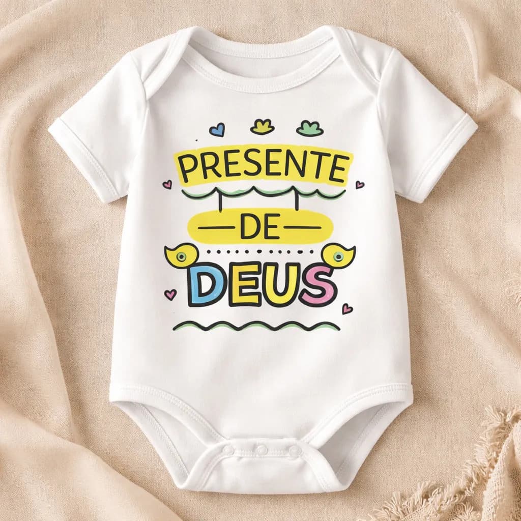 Body Bebê Personalizado Presente De Deus Unissex