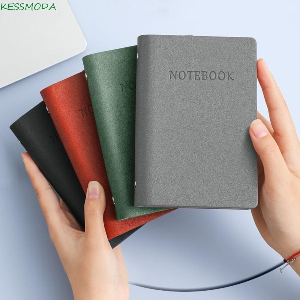 Planejador De Bolso , Blocos De Notas Livro De Registro A7 Mini Bloco , Pasta De Folhas Soltas Capa De Couro PU Caderno