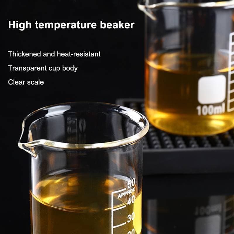 [sourcecome] Copo Medidor De Vidro Com Alto Teor De Borosilicato De Escala Transparente Para Cozimento De Cozinha 50-150