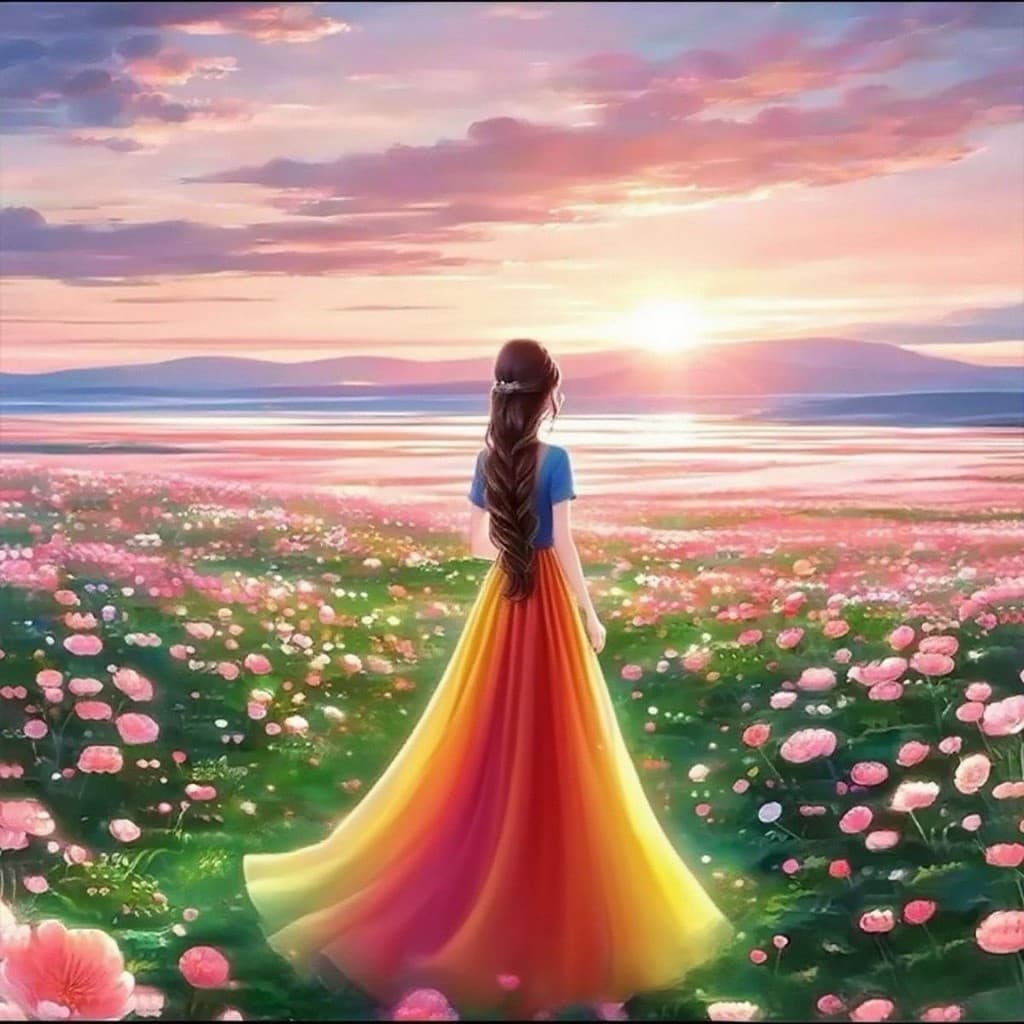 Flor mar gaze saia linda menina adesivos de parede linda menina parede auto-adesivo quarto adesivos de parede casa estil