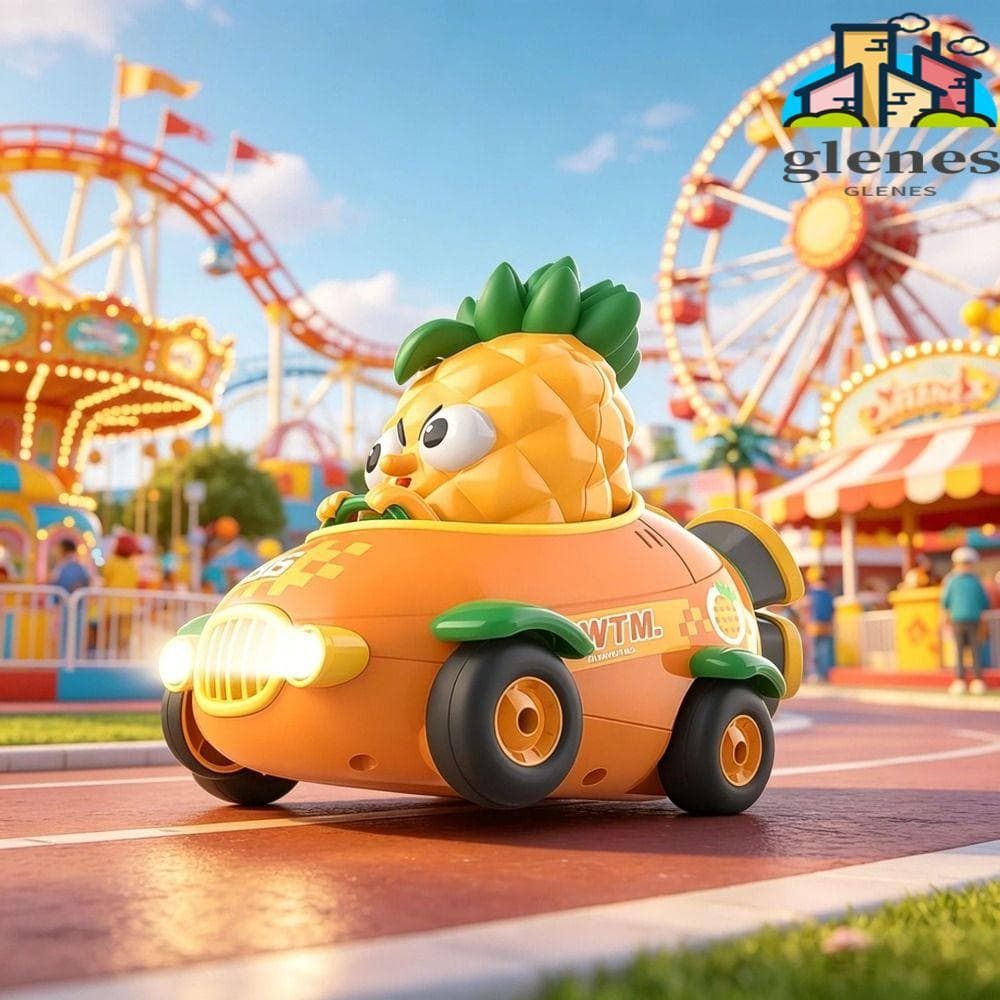 Brinquedo De Carro Vegetal GLENES , Luzes Frescas LED Ervilha De Controle Remoto , Corrida RC De Berinjela 2.4G