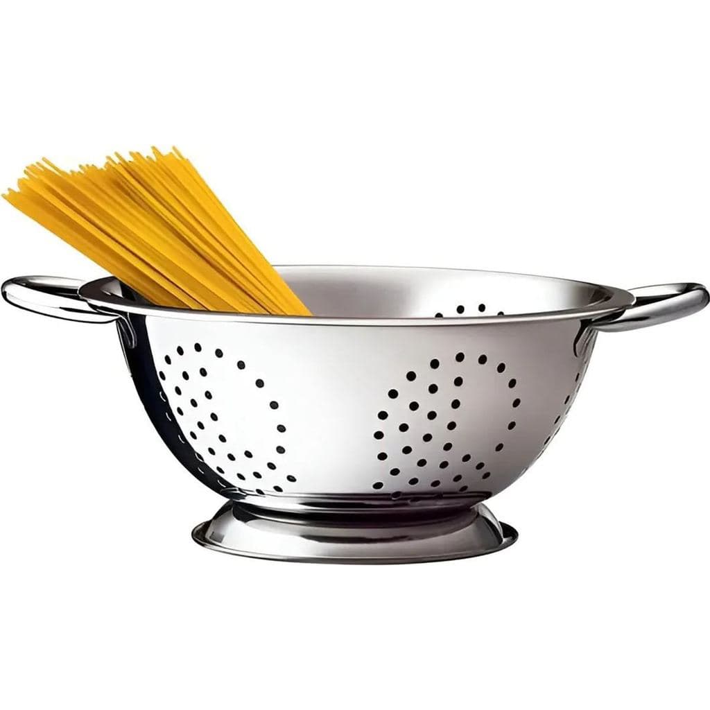 Escorredor de Massas Inox 29cm com Alça macarrao cozinha alimentos