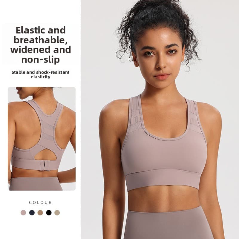 Sutiã de Fitness Anti-flacidez modelador Push-up à prova de choque
