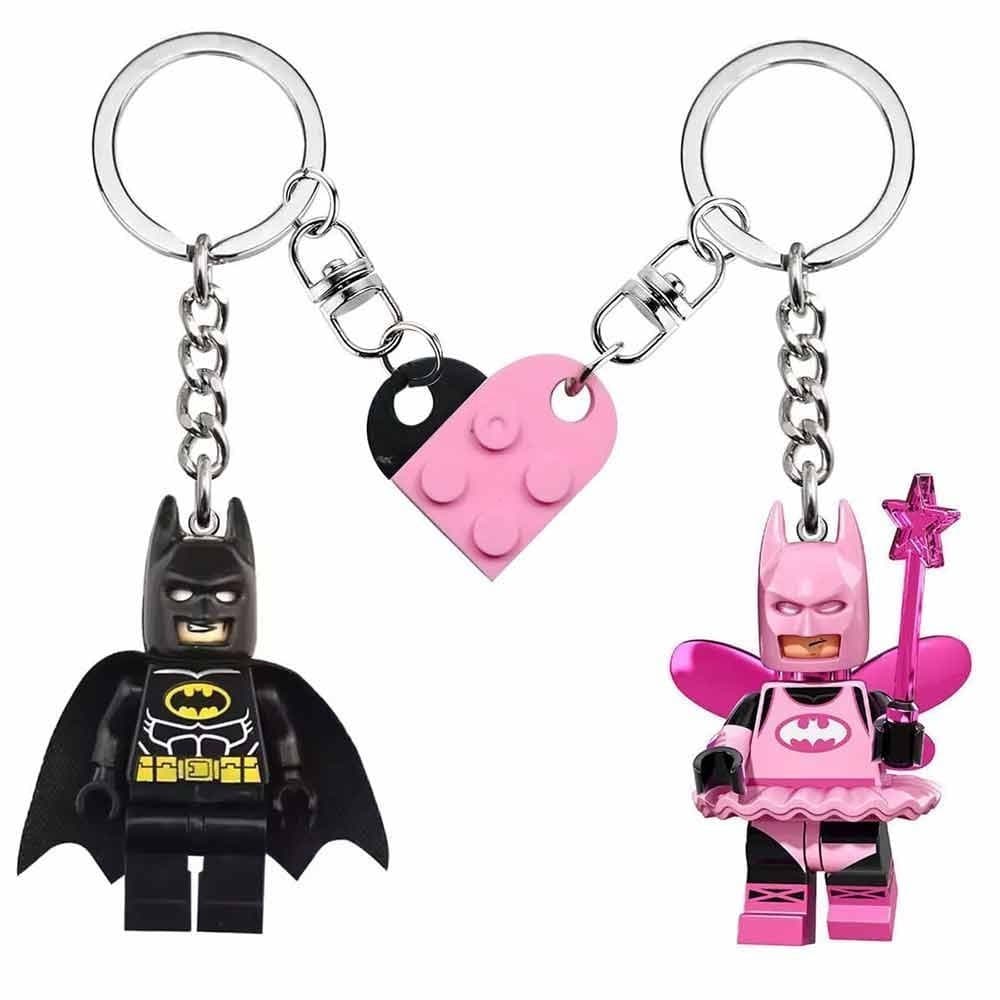Chaveiro fofo do Batman, pingente para mochila de casal