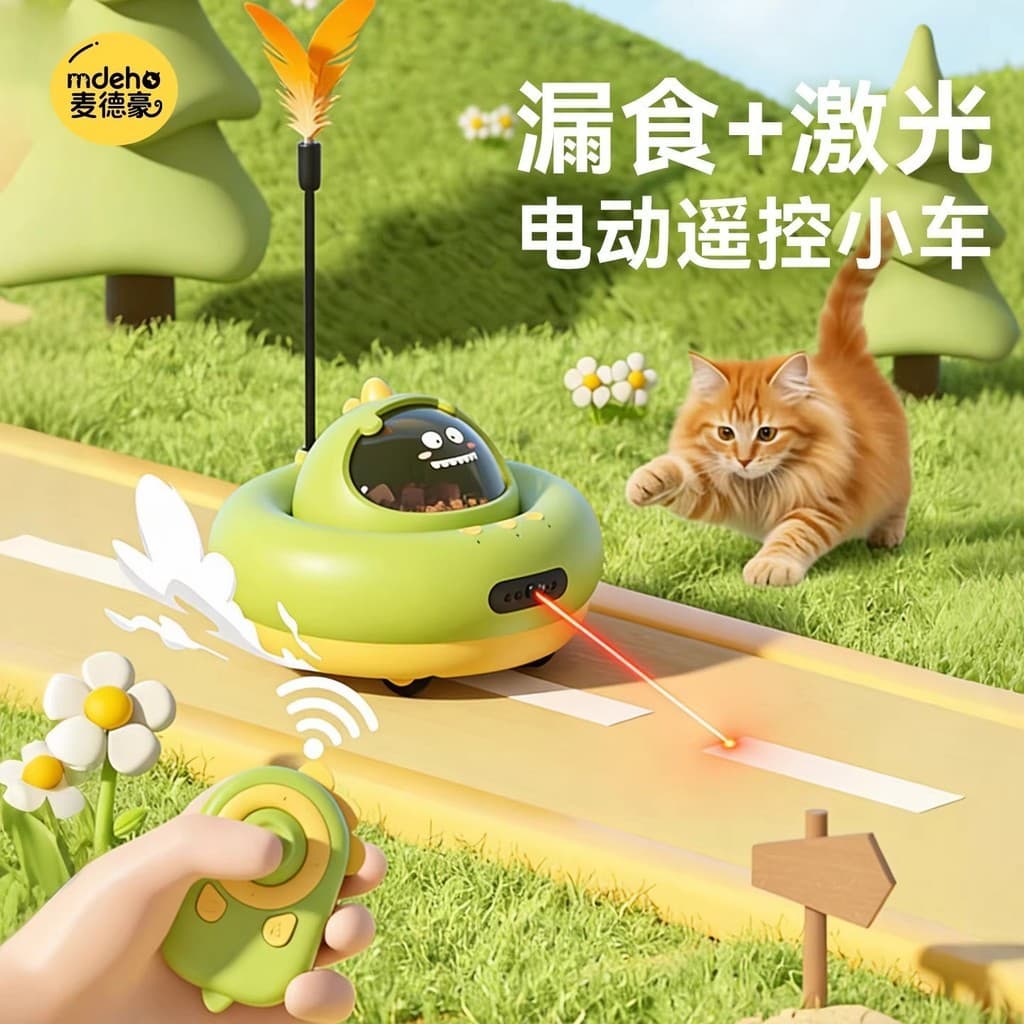 Gato gato brinquedo elétrico gato provocando brinquedo de controle remoto auto-feliz alívio do tédio acompanhando vazame