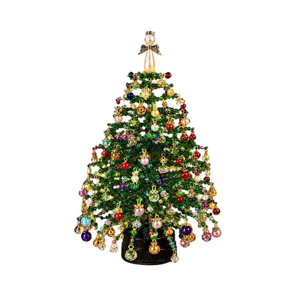 Kit de árvore de Natal com miçangas DIY Decoração de férias artesanal Vários acessórios Kit de atmosfera de iluminação