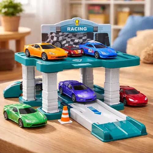 Pista de Corrida Racing Infantil com Carrinhos.