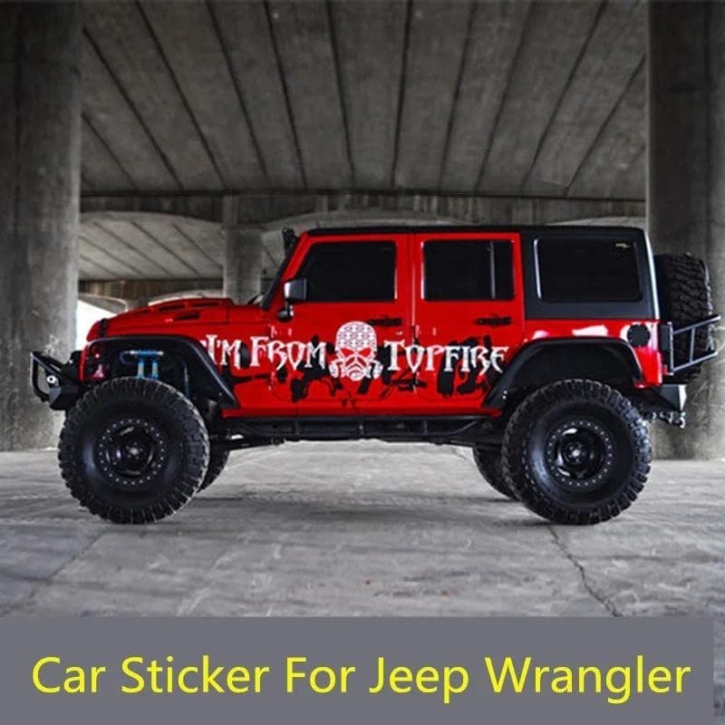 Adesivo De Carro Porta Exterior Decoração SUV Modificado Corpo Folha Para Jeep Wrangler