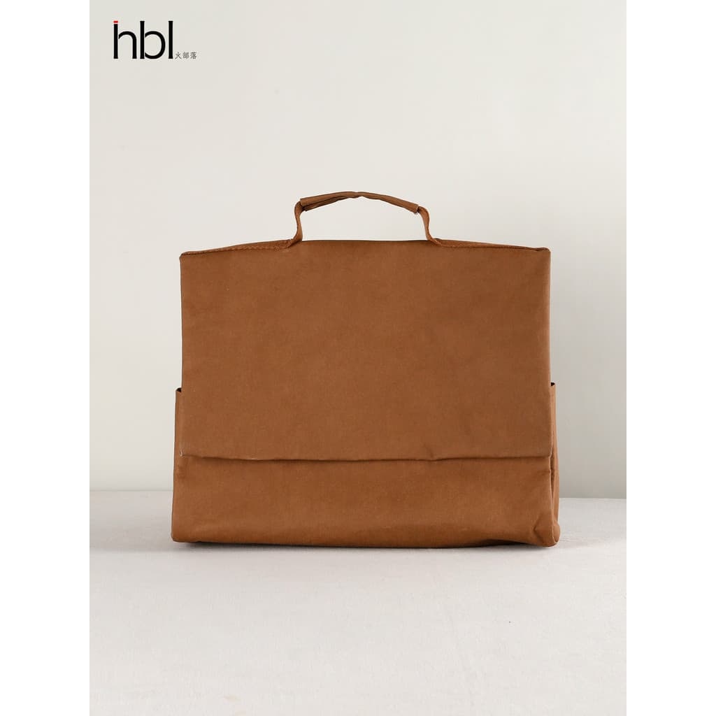 Tribo de fogo papel Kraft mochila masculino Commuter leve à prova dwaterproof água saco do computador Retro simples bols