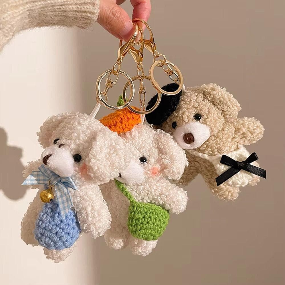 LILYES Chaveiro De Boneca De Pelúcia , Pingente De Bolsa Pendurado Ornamento Ursinho , Carro Recheada