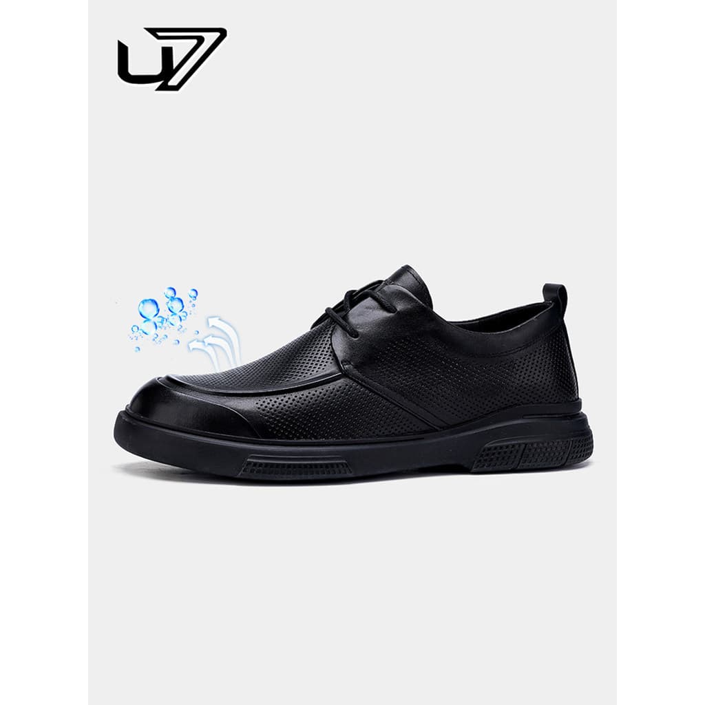 U7 marca sapatos masculinos verão respirável novo estilo camada superior de couro de negócios sola macia confortável cou
