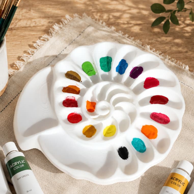 Bandeja Paleta Pintura Concha I 3d I Tinta I Cavidade Pintura