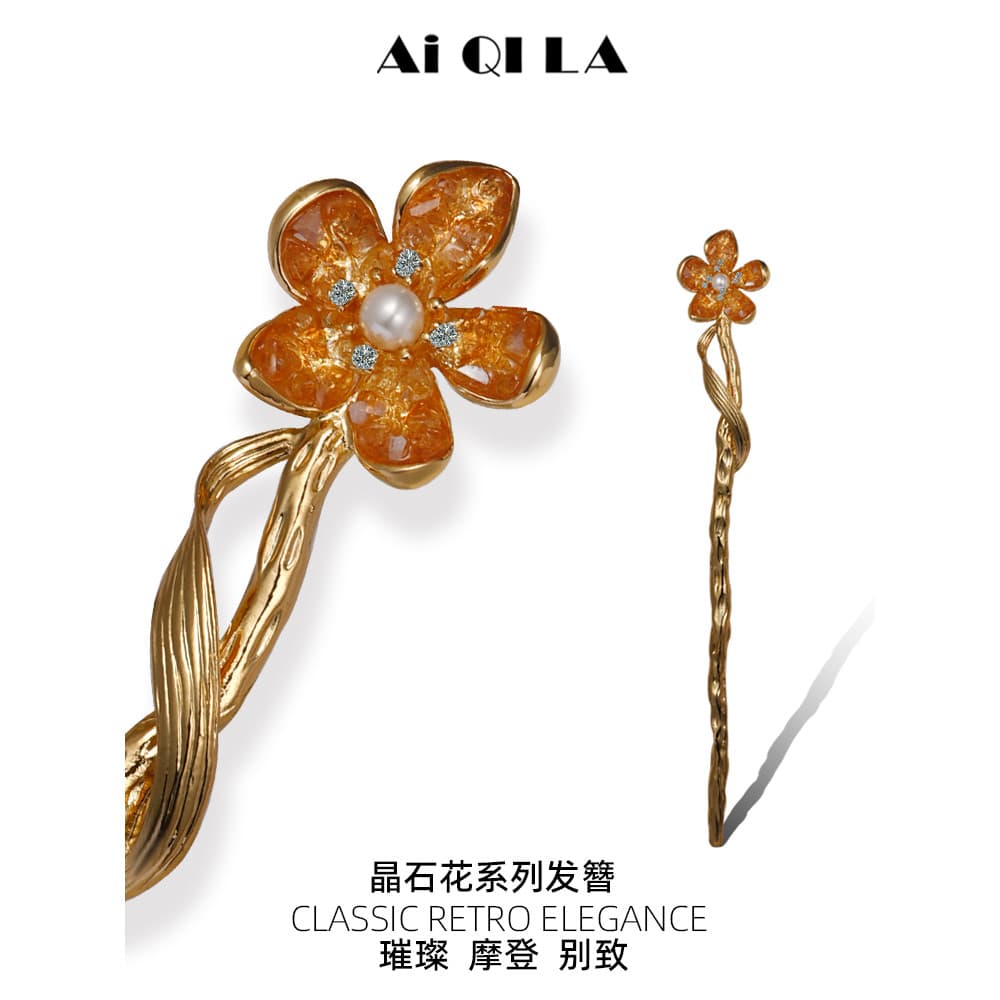 AiQILA Design primavera verão novo estilo Original Spar flor novo estilo Hairpin moderno novo chinês artesanal High-End