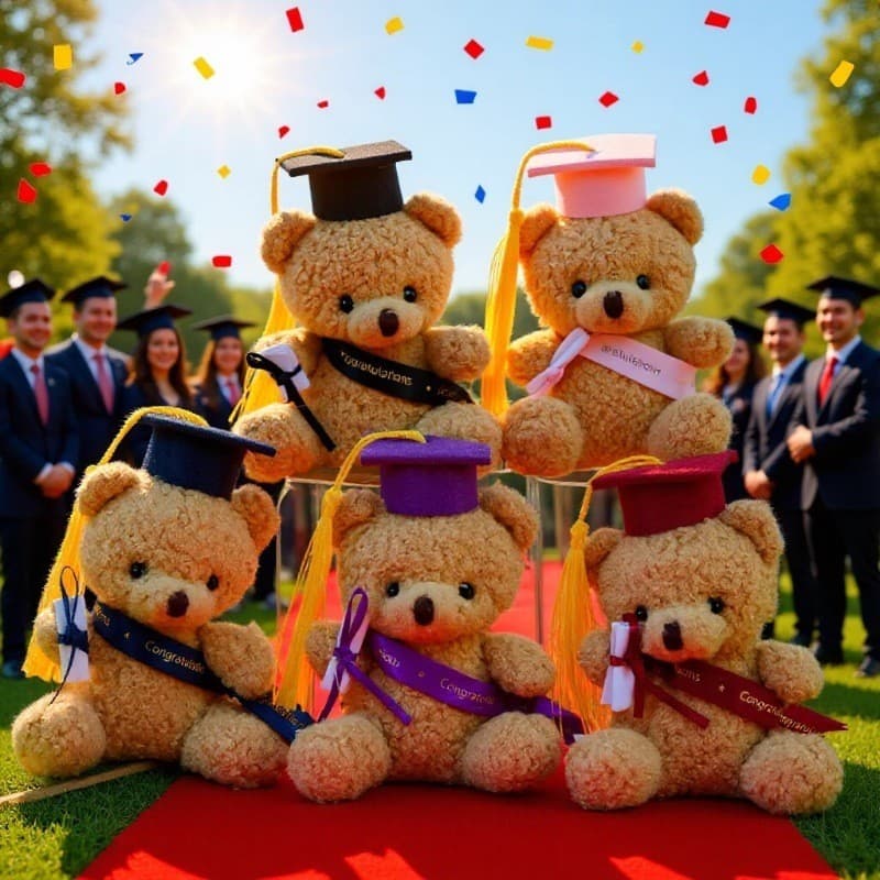 Doutor urso comemorativo boné brinquedo de pelúcia presente pequena boneca graduação urso médico urso de pelúcia Daizai